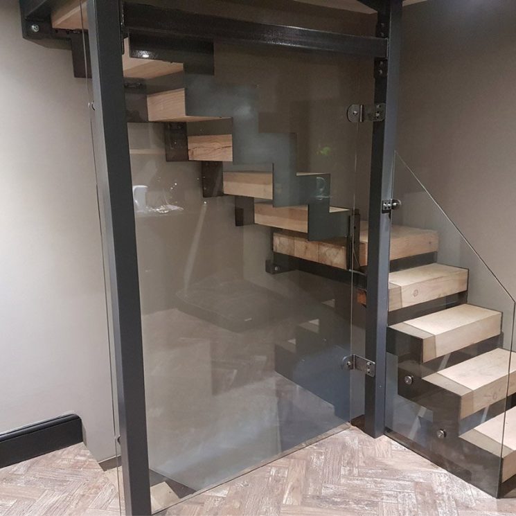 Bespoke metal staircase in modern new-build home